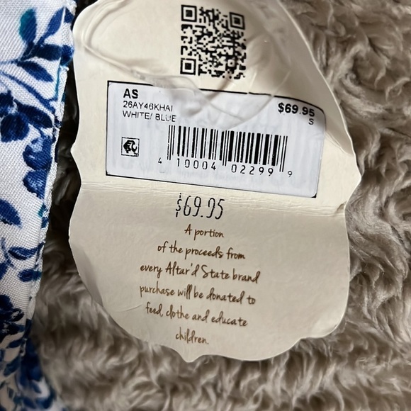 Altar'd State Blue Floral Jumpsuit with Ruffle Details - Picture 2 of 8